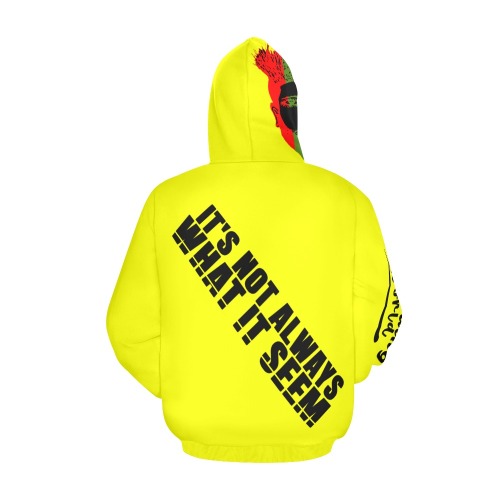 yellow hoodie All Over Print Hoodie for Men (USA Size) (Model H13)