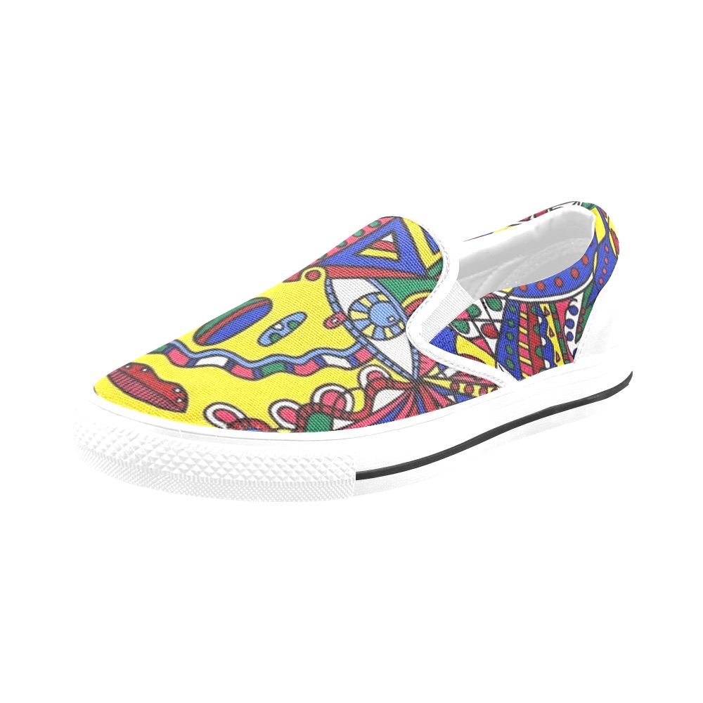 Whimsical Women's Slip-on Canvas Shoes (Model 019)