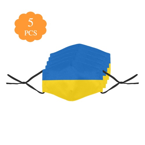 UKRAINE 3D Mouth Mask with Drawstring (Pack of 5) (Model M04)