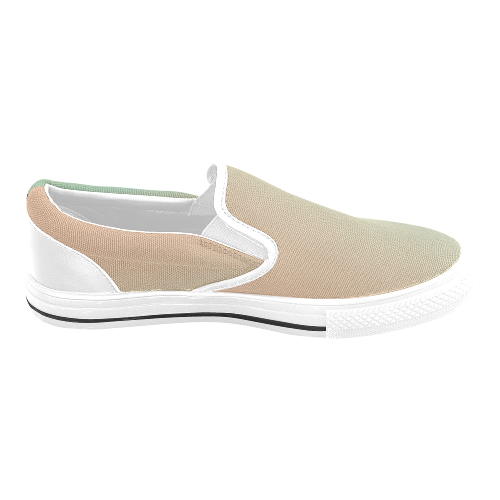 org grn white Men's Slip-on Canvas Shoes (Model 019)