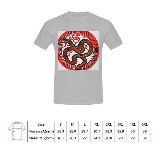 Fire Snake Men's T-Shirt in USA Size (Front Printing Only)