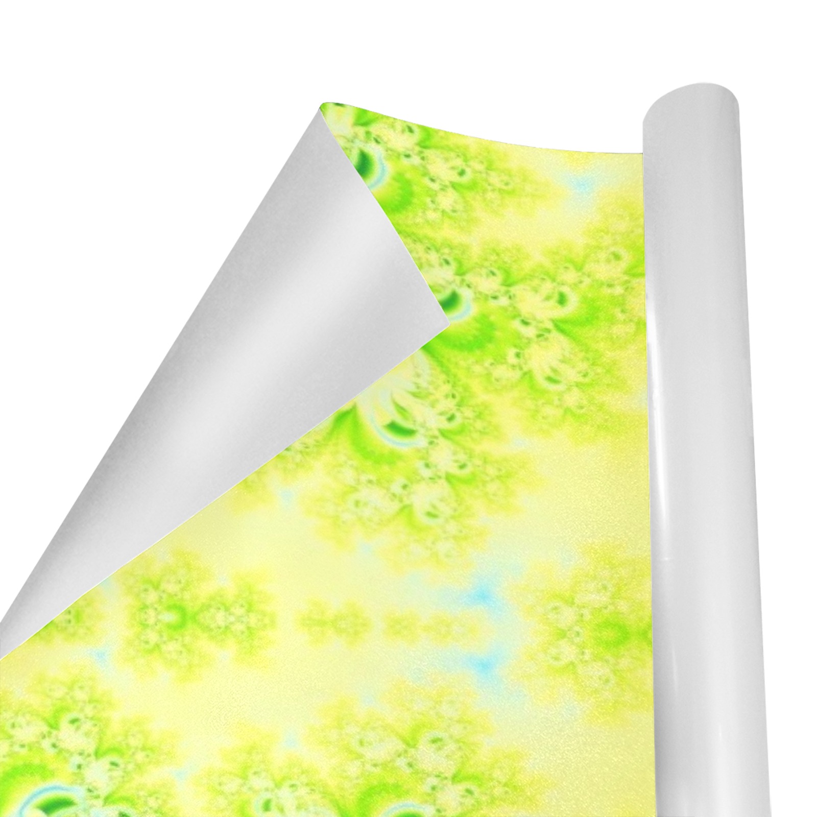 Sunny Ukrainian Sunflowers Frost Fractal Gift Wrapping Paper 58"x 23" (2 Rolls)