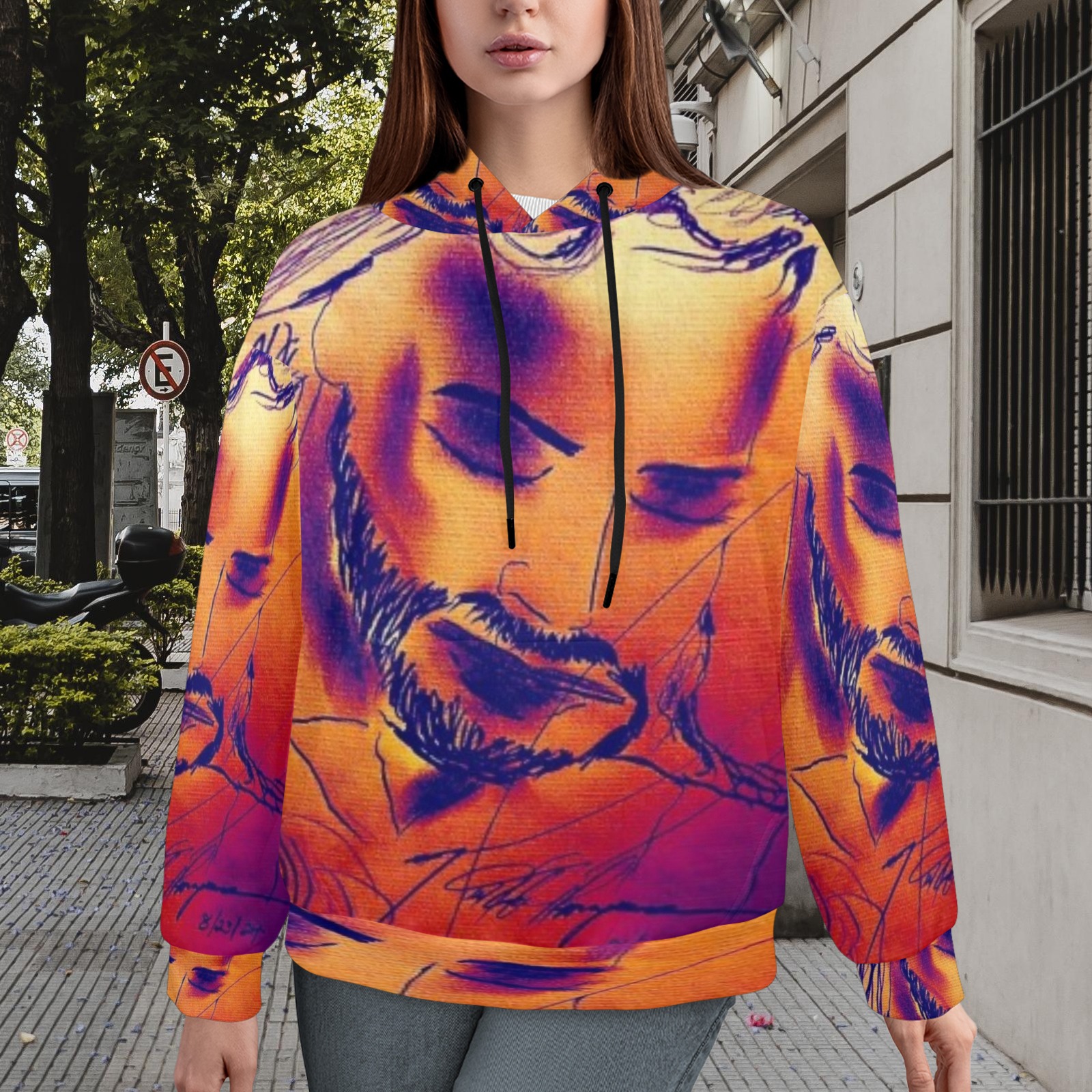 Thinking of You Women's All Over Print Hoodie (Model H61)