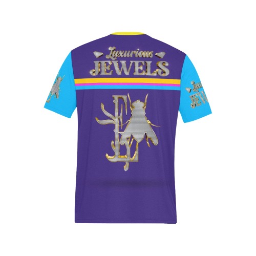 Luxurious Jewels Collectable  Fly Men's All Over Print T-Shirt (Solid Color Neck) (Model T63)