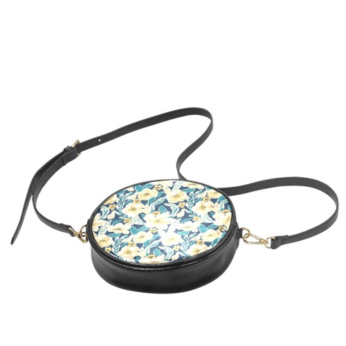 Painted Flowers Round Sling Bag (Model 1647)