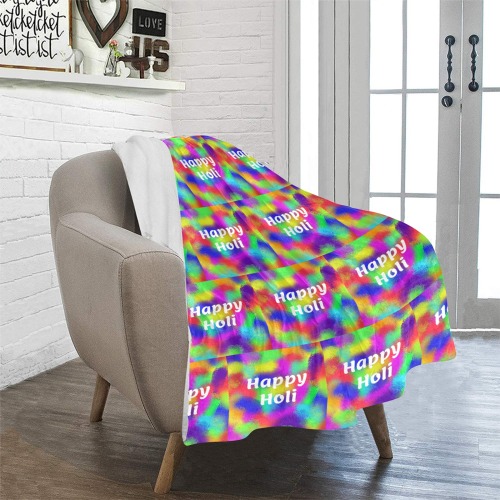 Happy Holi Ultra-Soft Micro Fleece Blanket 32"x48"