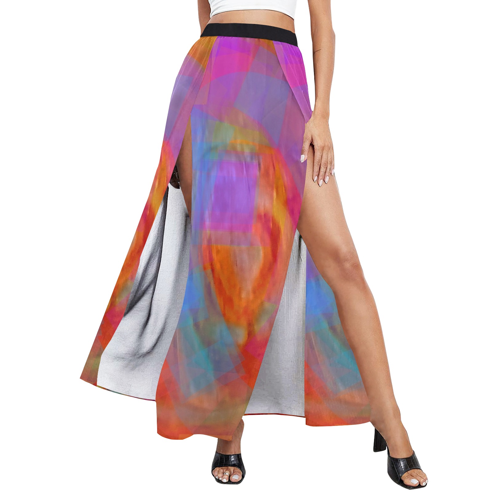 Mandala Collection High Slit Long Beach Dress (Model S40)