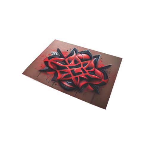 red and black graffiti diamond's 1 Area Rug 5'x3'3''