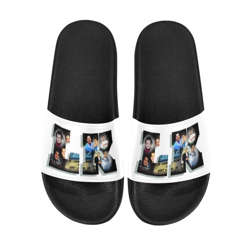 White LK Men's Slide Sandals (Model 057)