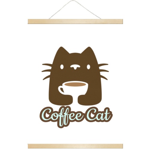 Coffee Cat Hanging Poster 18"x24"