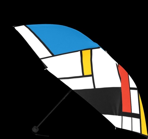 Mondrian De Stijl Modern Anti-UV Foldable Umbrella (U08)