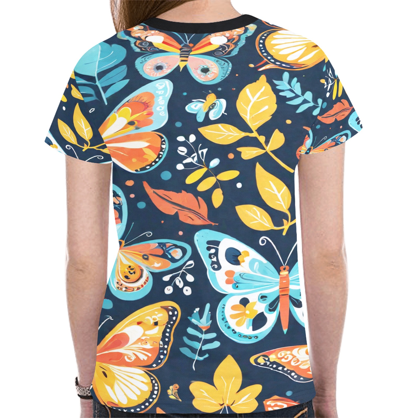 Bohemian Butterflies 1 New All Over Print T-shirt for Women (Model T45)