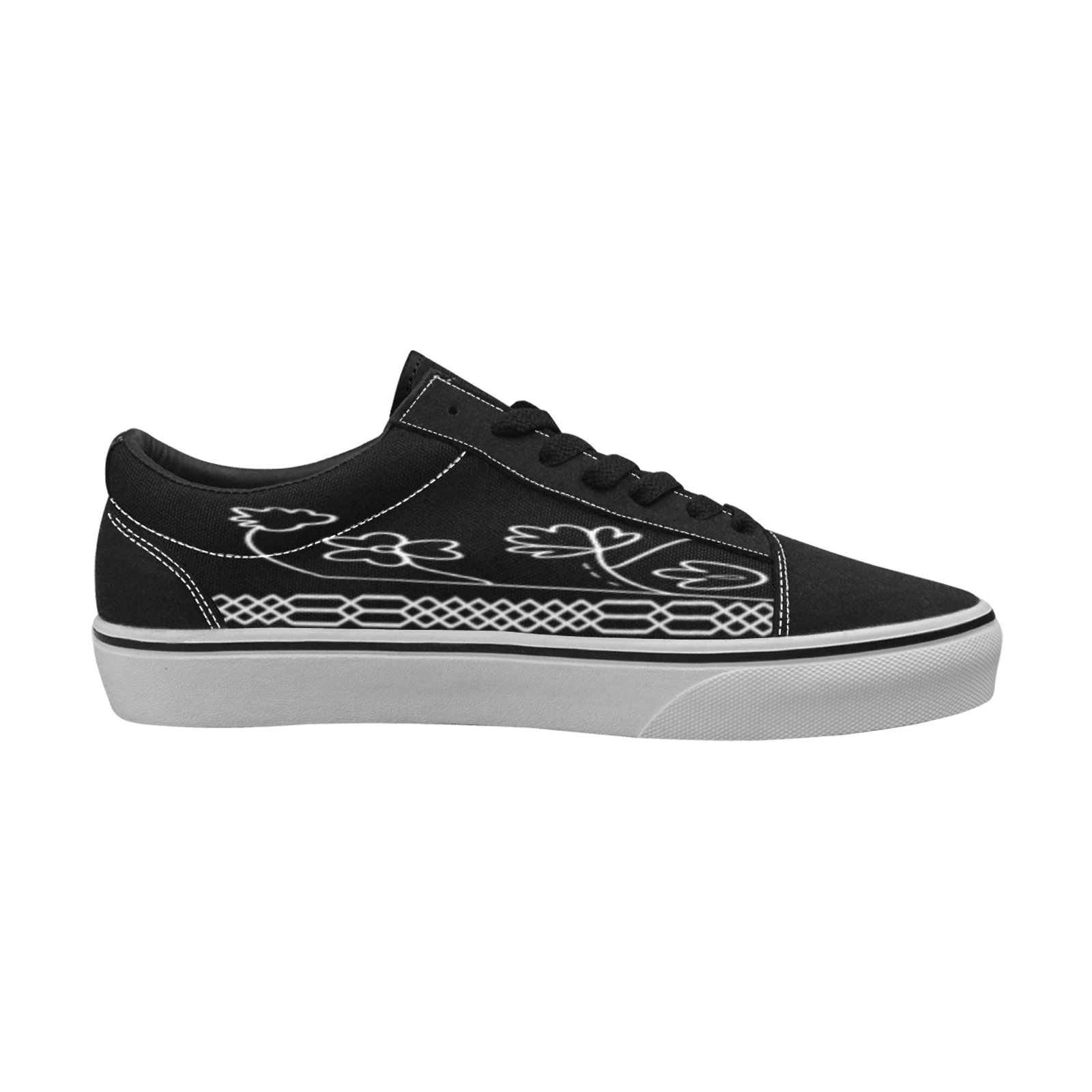 otter tracks Men's Low Top Skateboarding Shoes (Model E001-2)