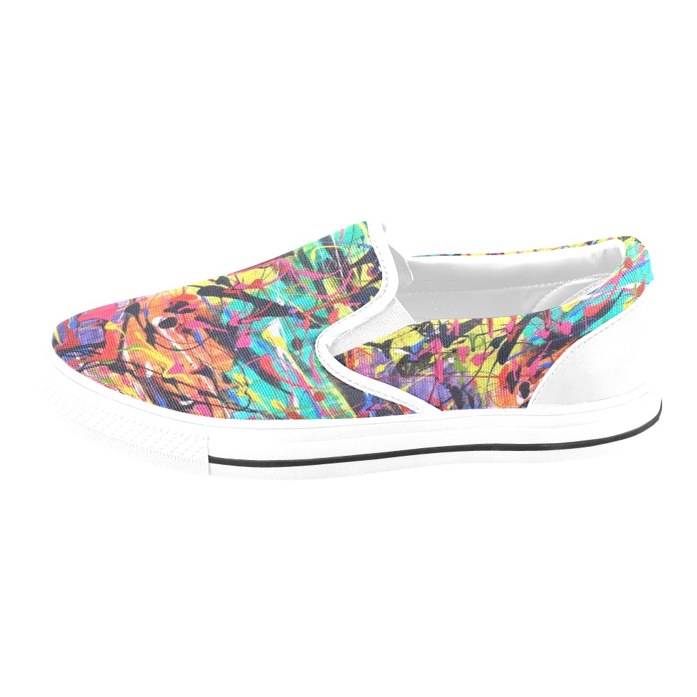 Chaos Women's Slip-on Canvas Shoes (Model 019)