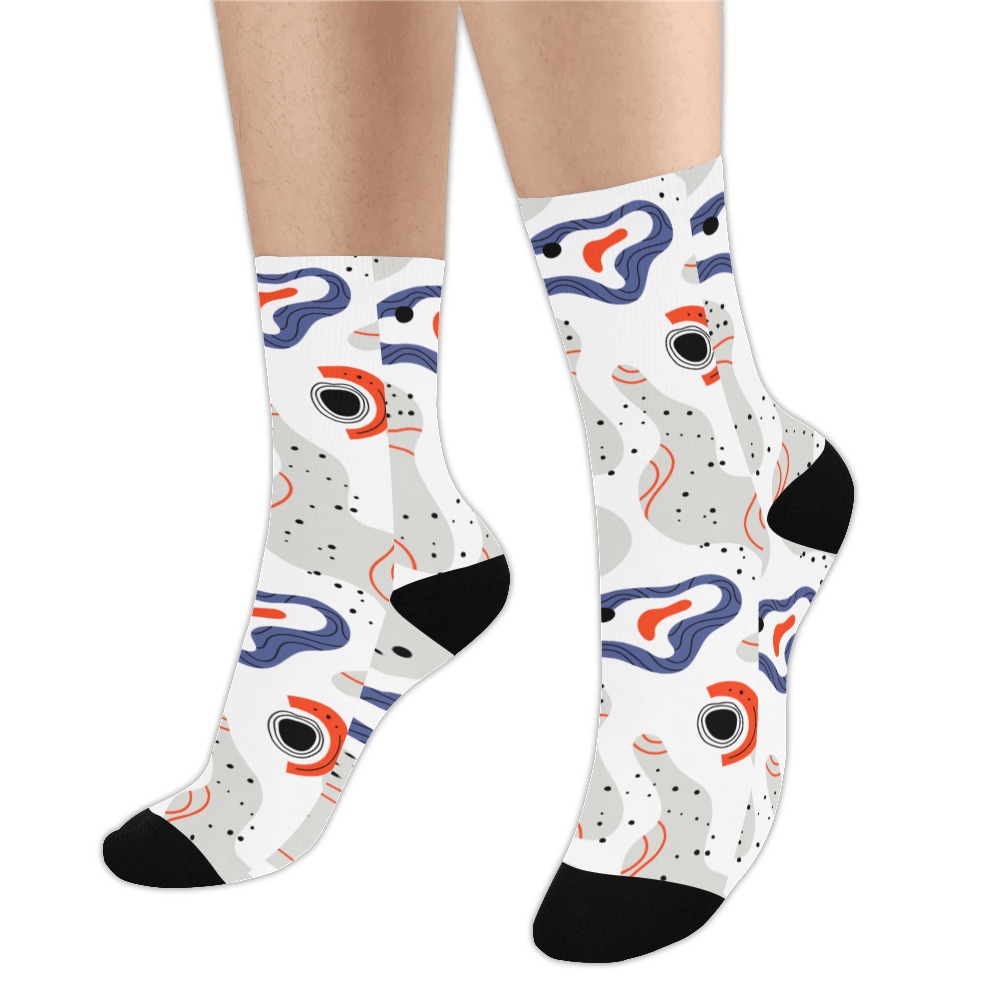 Elegant Abstract Mid Century Pattern Trouser Socks