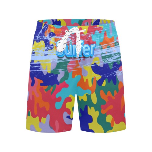 Surfer Collectable Fly Men's Mid-Length Beach Shorts (Model L51)