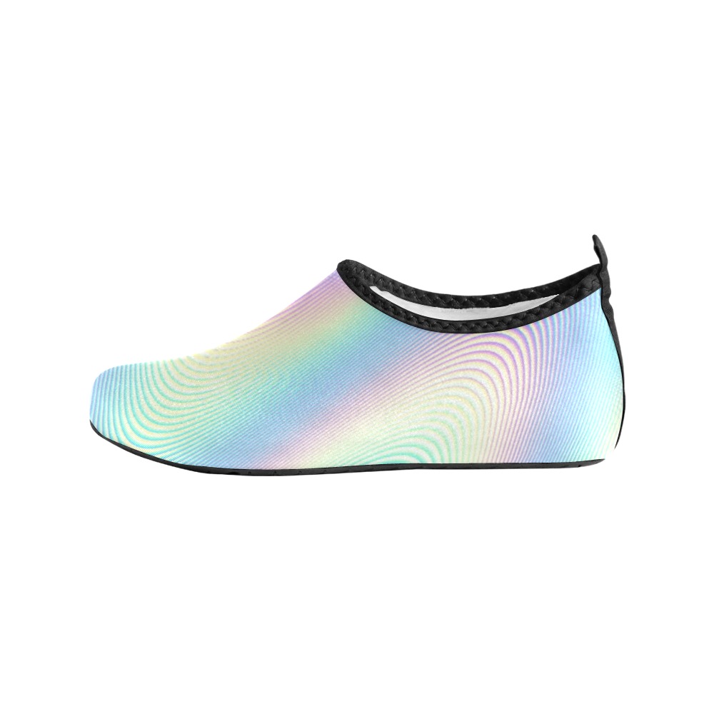 Holographic Rainbow Prints Women's Slip-On Water Shoes (Model 056)