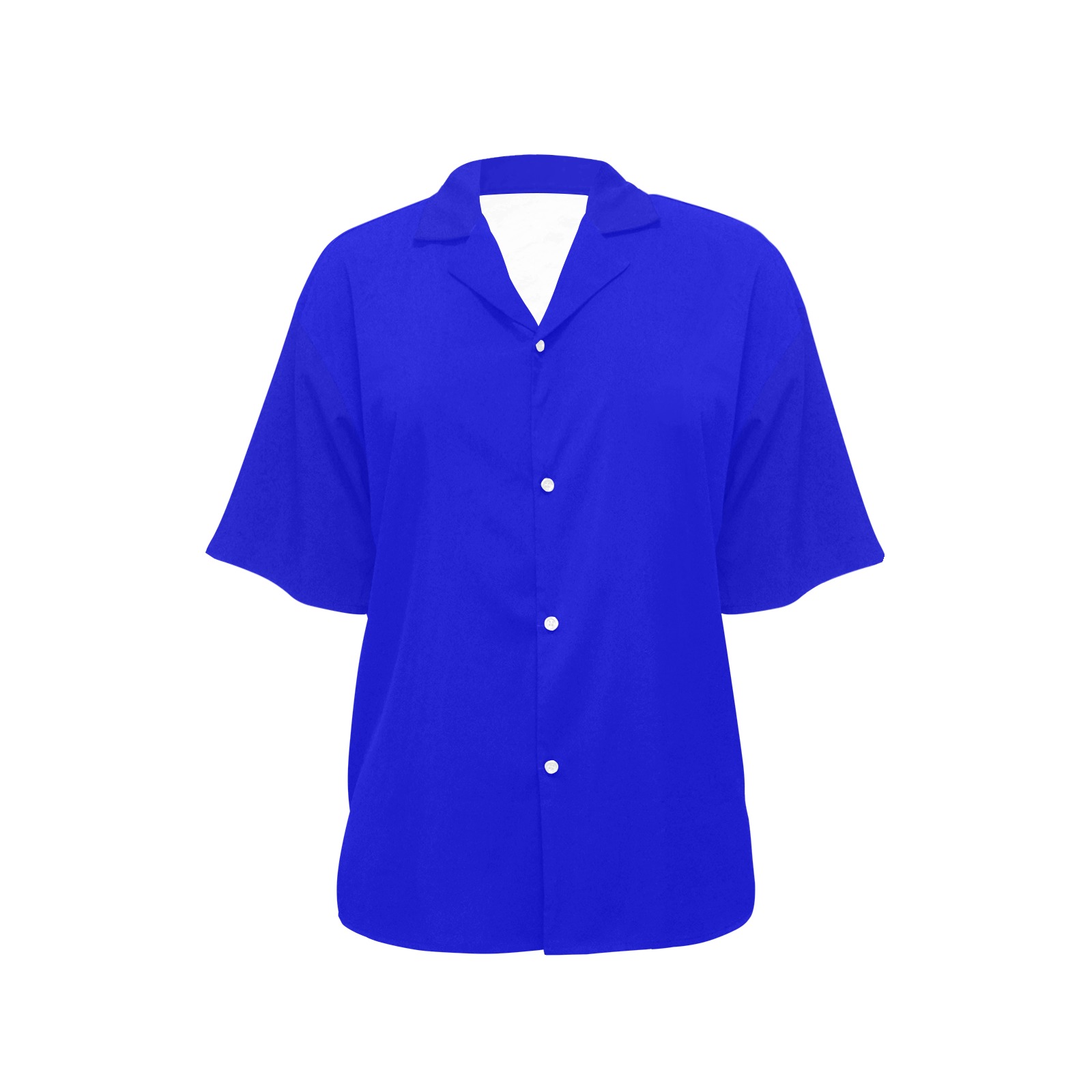 color medium blue All Over Print Hawaiian Shirt for Women (Model T58)