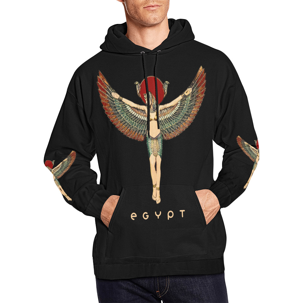 Egyptian Queen All Over Print Hoodie for Men (USA Size) (Model H13)