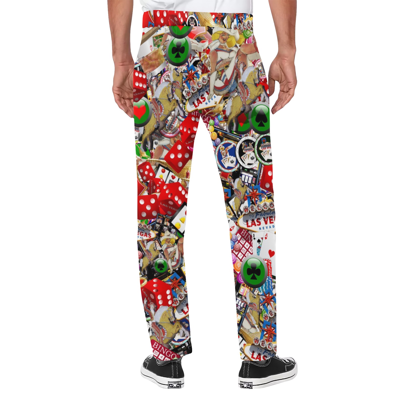 Gamblers Delight Men's All Over Print Casual Trousers (Model L68)