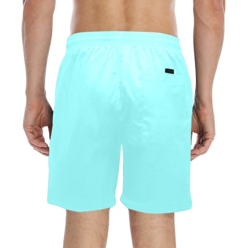 color ice blue Men's Mid-Length Beach Shorts (Model L51)