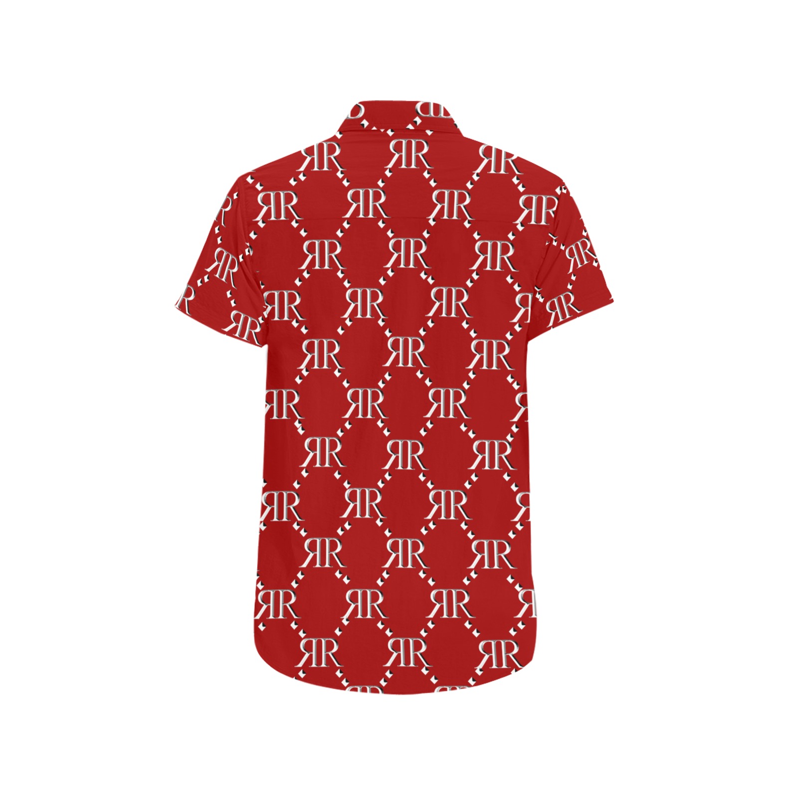 Rivera Royale Bevel on Red Men's All Over Print Short Sleeve Shirt (Model T53)