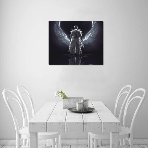 angel emminating light Frame Canvas Print 20"x16"