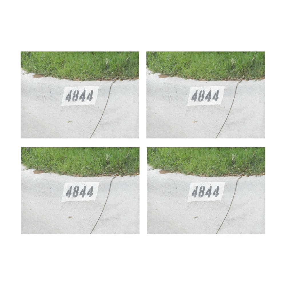 Street Number 4844 Placemat 14’’ x 19’’ (Set of 4)