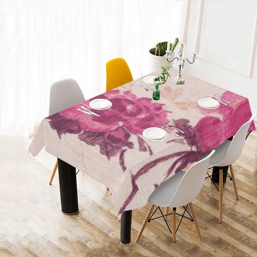 Nappes Baroque Haute Couture Paris Cotton Linen Tablecloth 60" x 90"