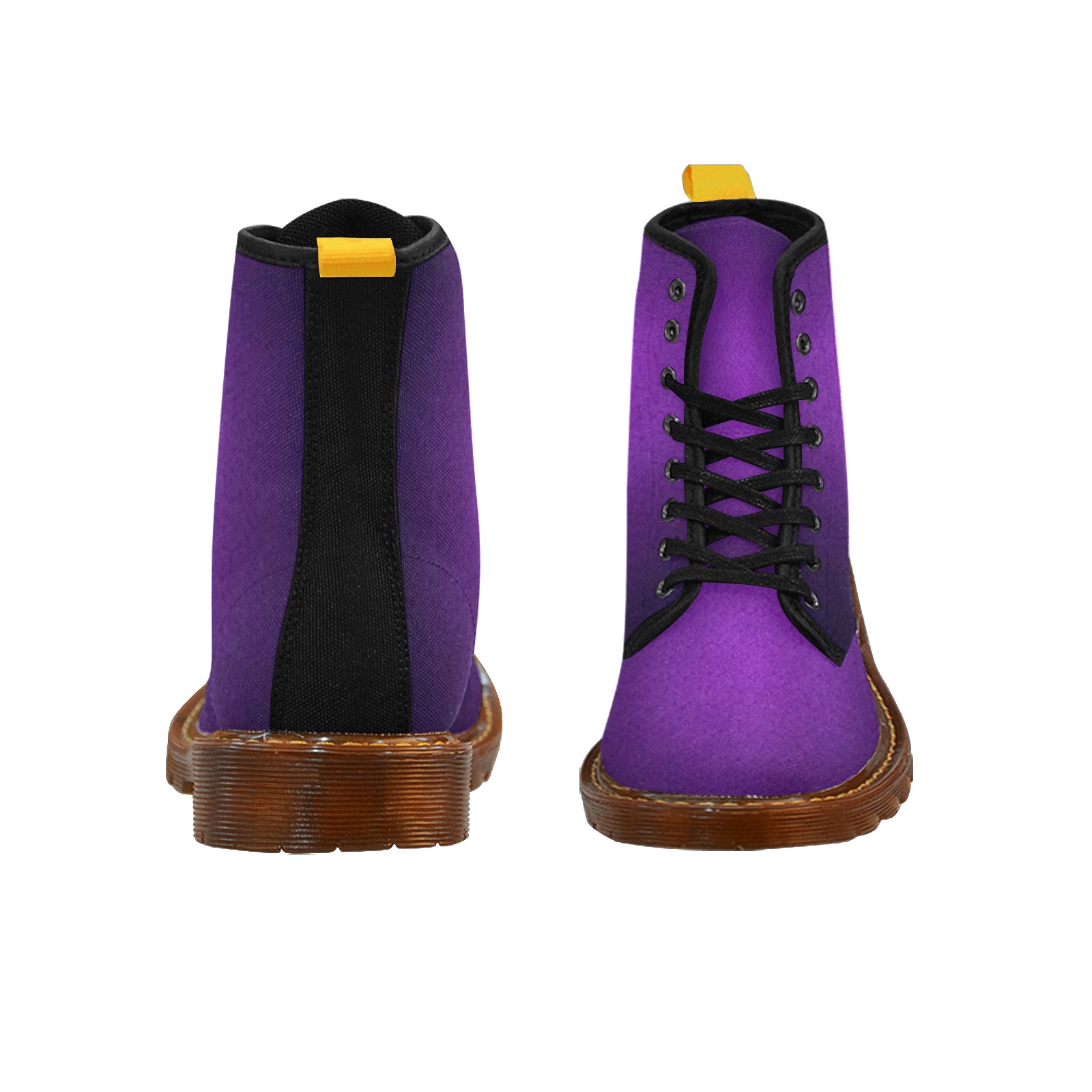 Purple Smooth Women Boots Black Martin Boots For Women Model 1203H