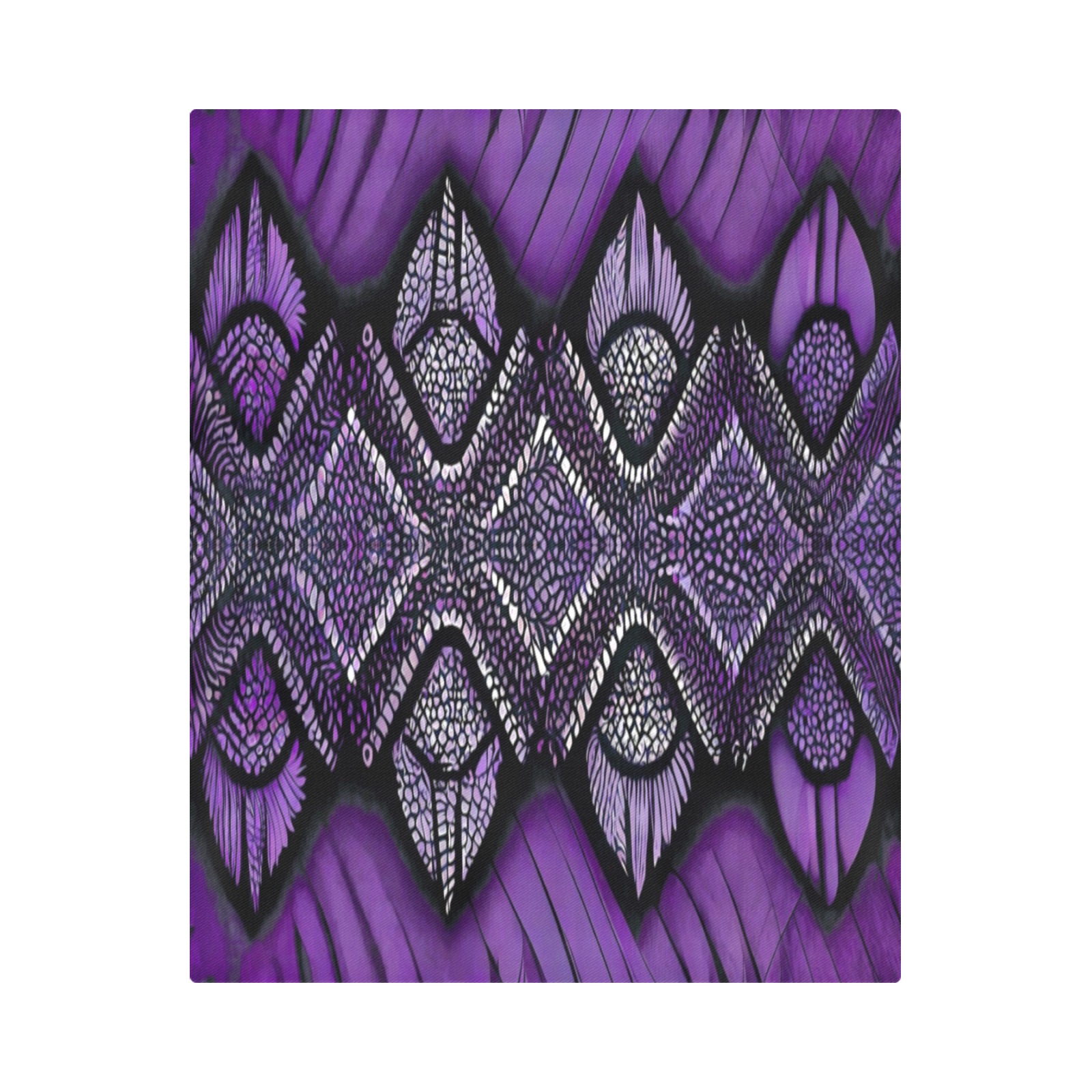 violet and white diamond's Duvet Cover 86"x70" ( All-over-print)