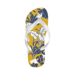Navy & Curry Tropical Flip Flops for Men/Women (Model 040)