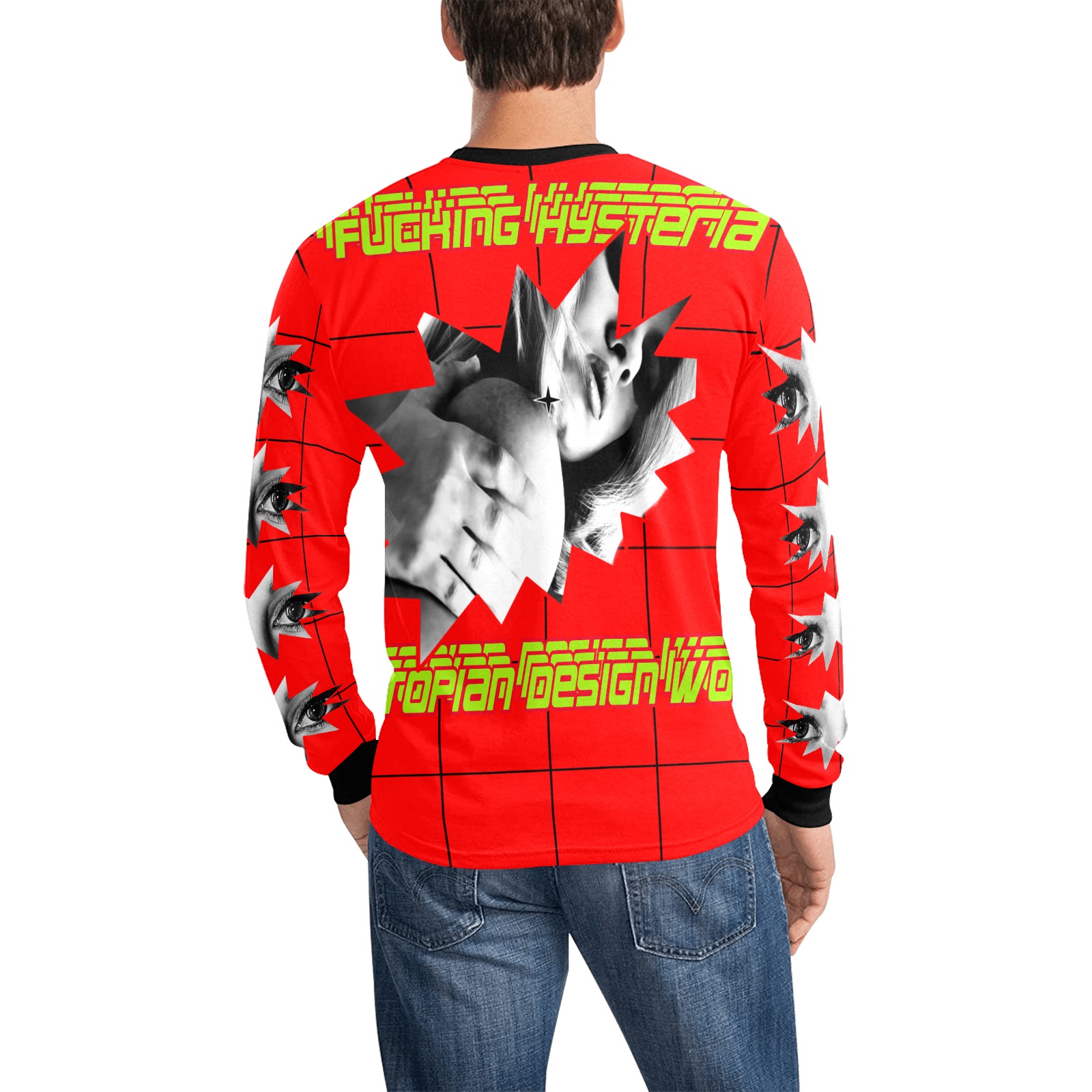 FH MOTO 23 FURIAN RED Men's All Over Print Long Sleeve T-shirt (Model T51)