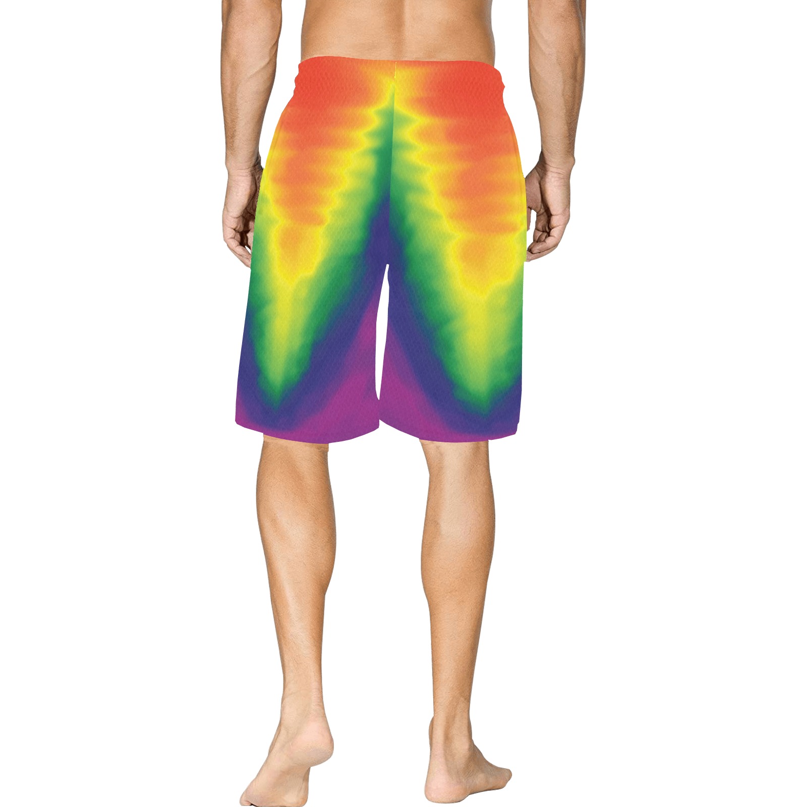 Refactor rainbow All Over Print Basketball Shorts with Pocket