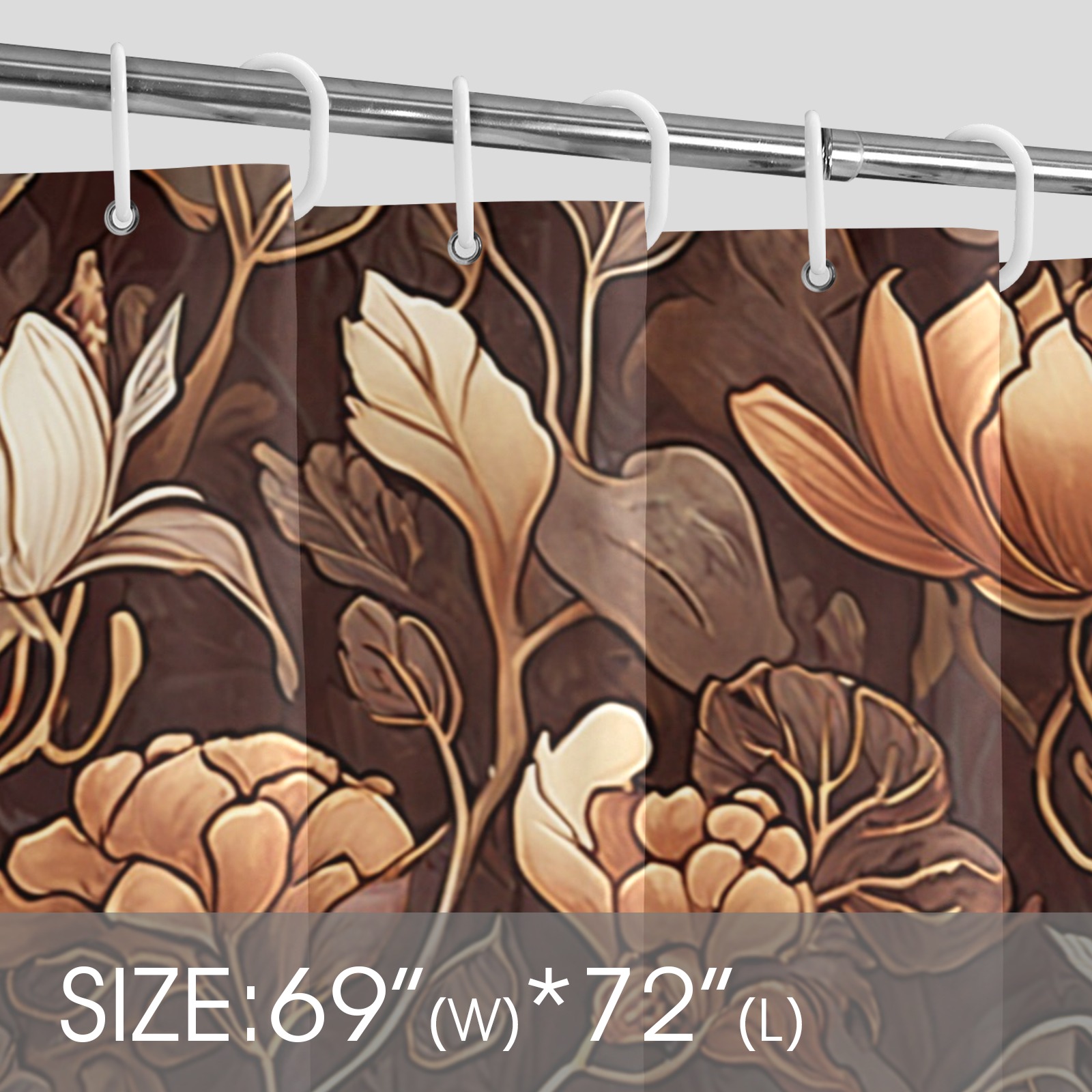 Fabulous Florals 38 Shower Curtain 69"x72"