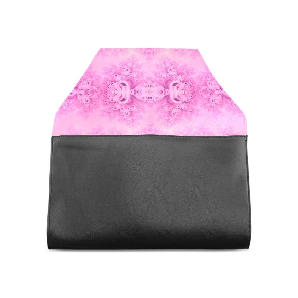 Pink Morning Frost Fractal Clutch Bag (Model 1630)