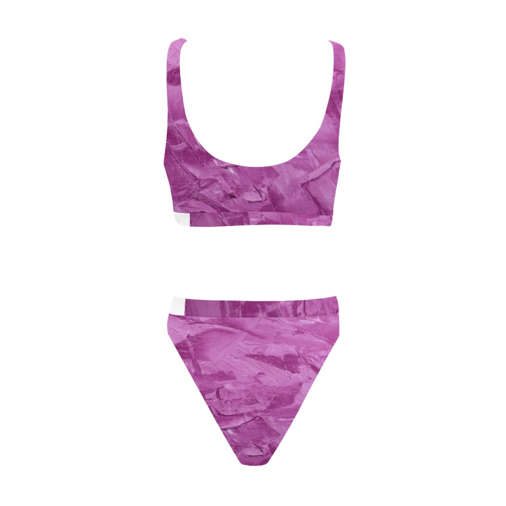 Fusia Swimwear Sport Top & High-Waisted Bikini Swimsuit (Model S07)