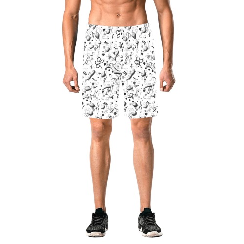 Simply Pop by Nico Bielow Men's All Over Print Elastic Beach Shorts (Model L20)