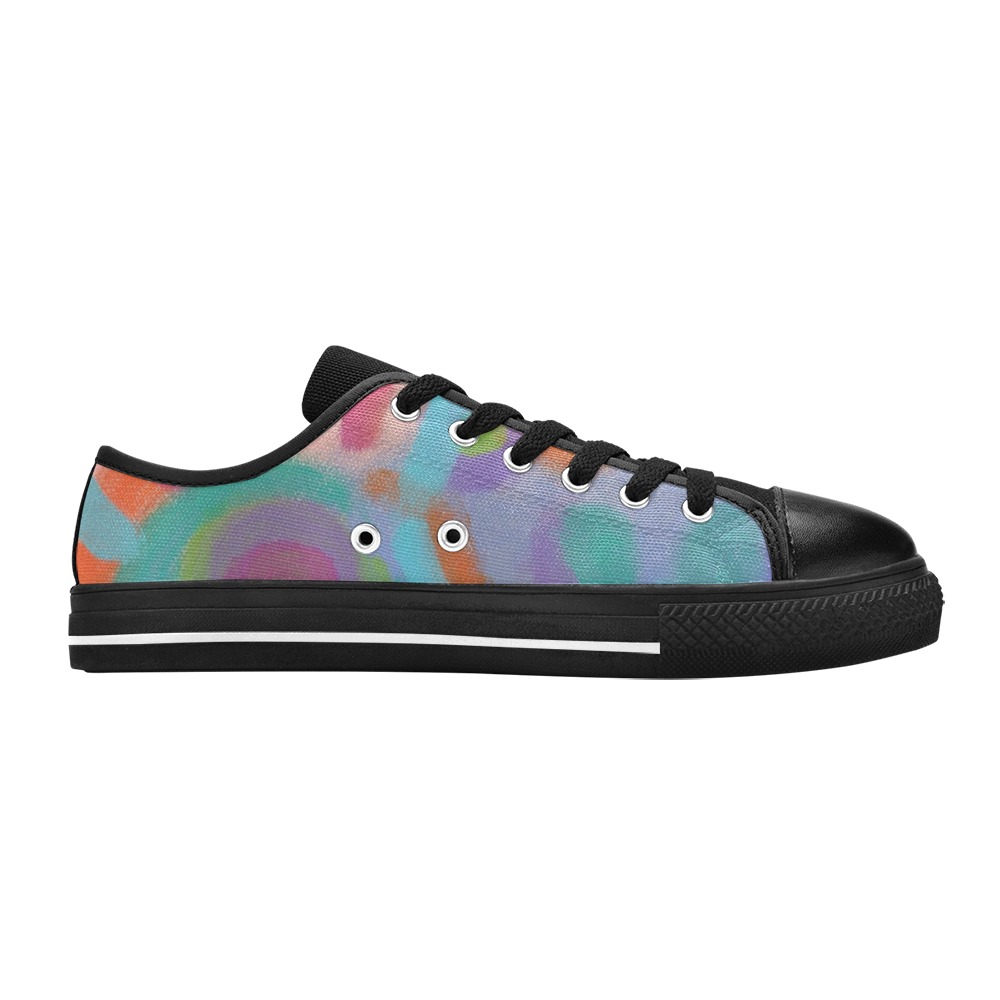 Original Abstract Art For Your Feet Low-Top Sneakers Women's Classic Canvas Shoes (Model 018)