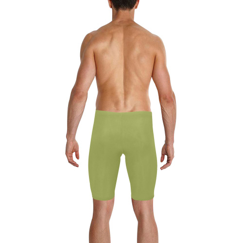 GREEN Men's Knee Length Swimming Trunks (Model L58)