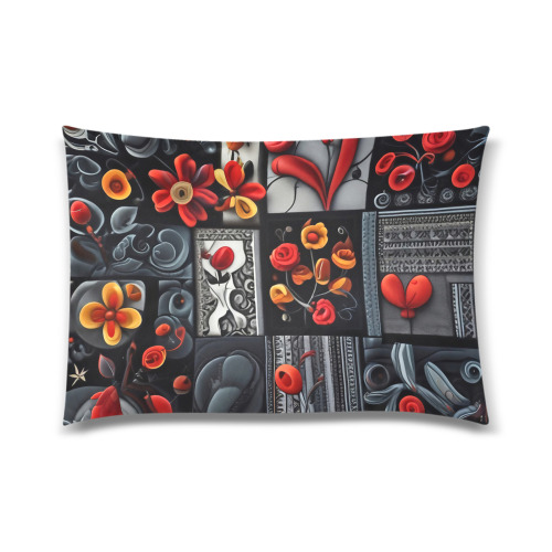 Rose Garden Custom Zippered Pillow Case 20"x30"(Twin Sides)