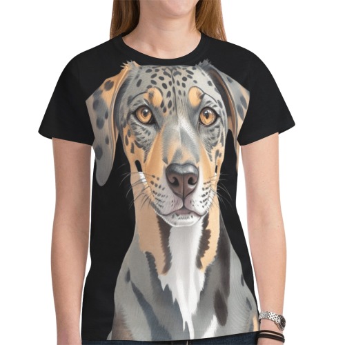 Catahoula Leopard Dog New All Over Print T-shirt for Women (Model T45)