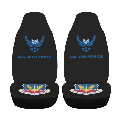 Technical Sergeant Offutt Air Force Base Car Seat Cover Airbag Compatible (Set of 2)