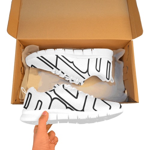 BXB SNEEKS BLANCO Men's Breathable Running Shoes (Model 055)