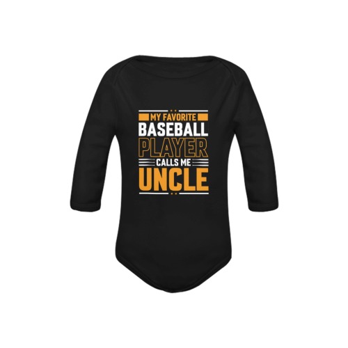 My Favorite Player Calls Me Uncle Baby Powder Organic Long Sleeve One Piece (Model T27)