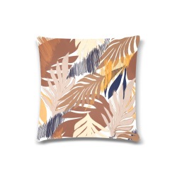 Gorgeous Earth Tone Tropical Custom Zippered Pillow Case 16"x16"(Twin Sides)
