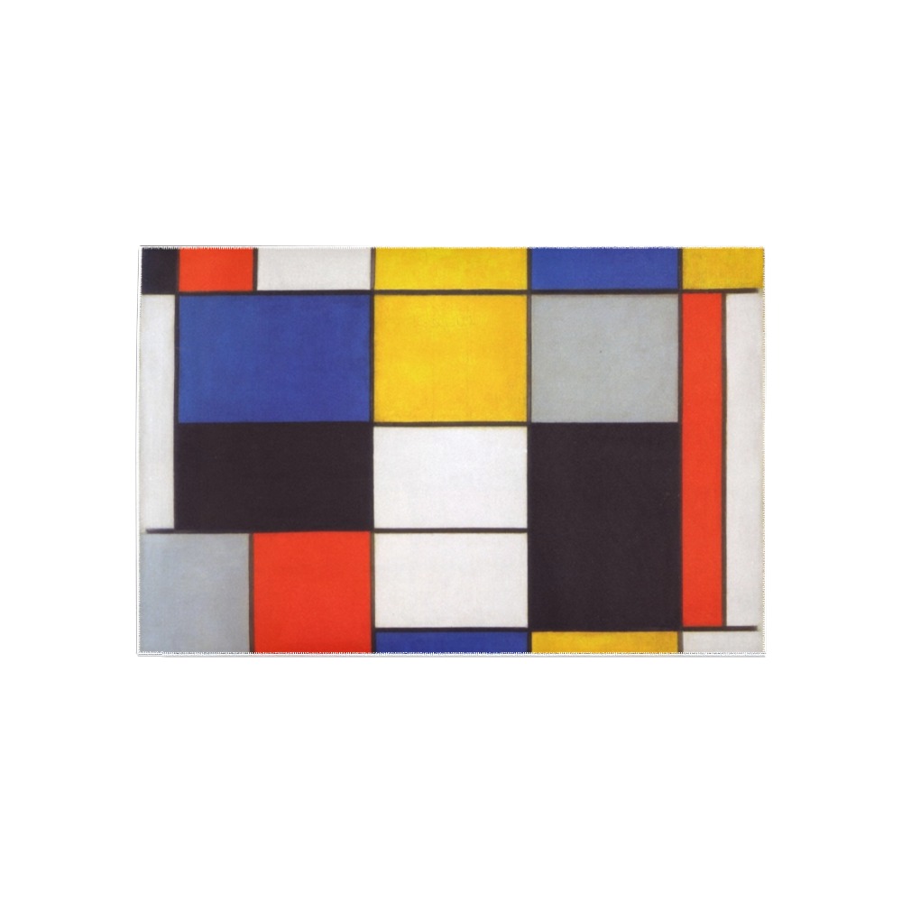 Composition A by Piet Mondrian Area Rug 5'x3'3''