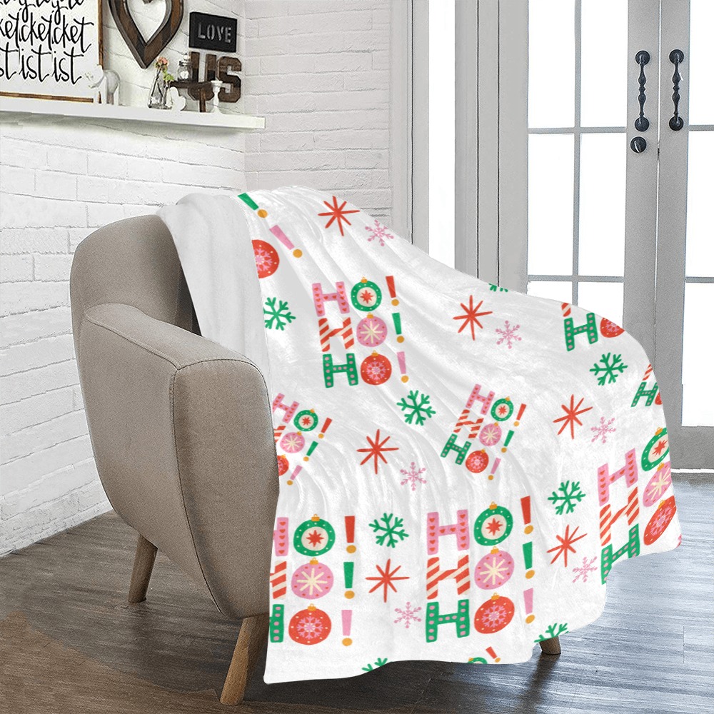 Ho Ho Ho Pastel Blanket Ultra-Soft Micro Fleece Blanket 43''x56''