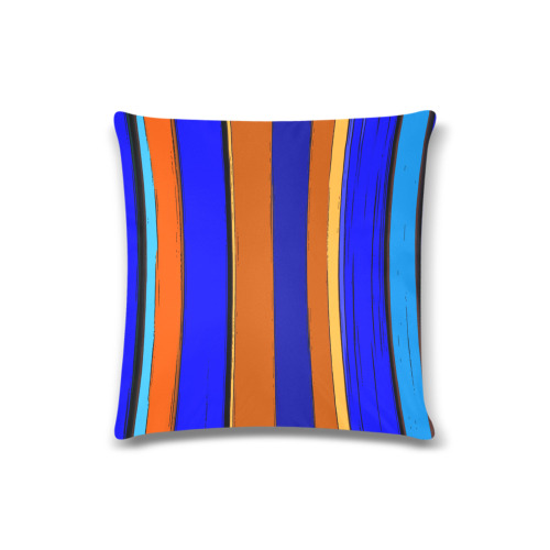 Abstract Blue And Orange 930 Custom Zippered Pillow Case 16"x16"(Twin Sides)