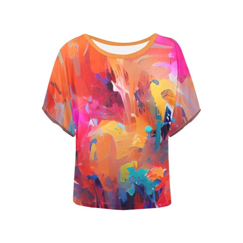 Dream - 2022-02-10T181615.804 Women's Batwing-Sleeved Blouse T shirt (Model T44)
